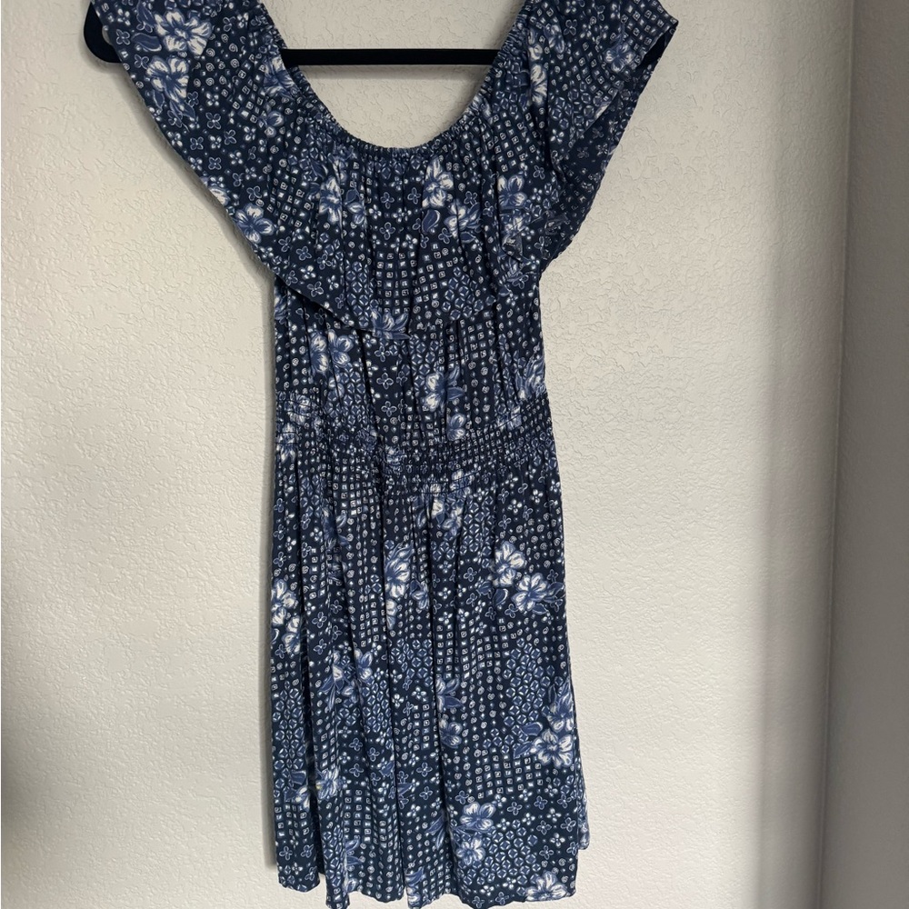 Hollister Navy Floral Midi Dress
